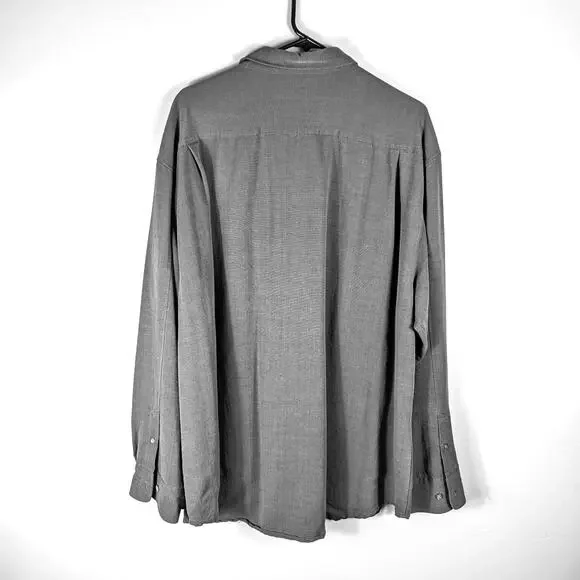 Fieldmaster 2XL Gray Rayon Linen Blend Long Sleeve Button Shirt Men’s Casual - Picture 4 of 4